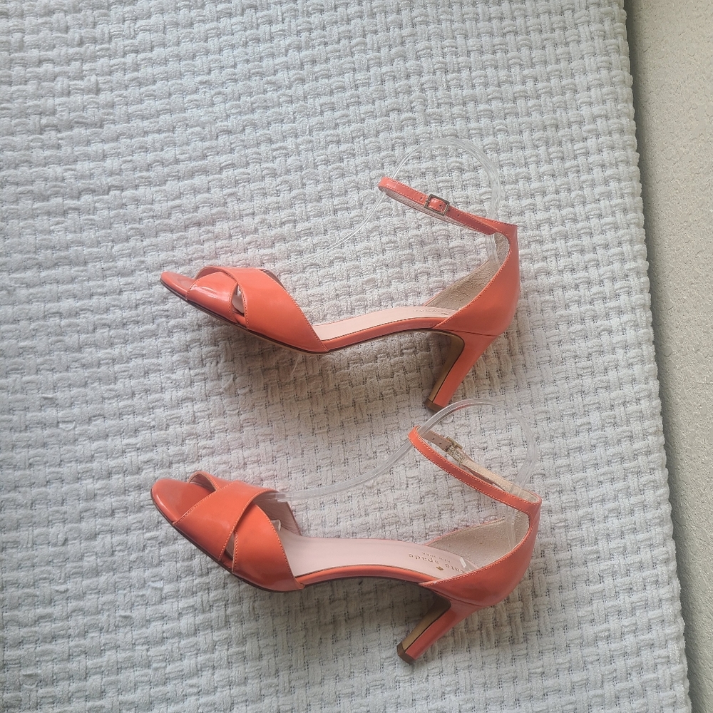 Kate Spade Elegant Orange Heeled Sandals Women's Size 9 - Picture 6 of 11